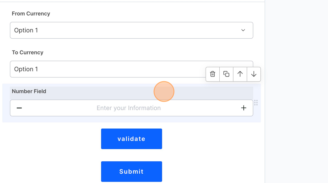 Screenshot of: We will add one more field to map the "Amount" input parameter. 