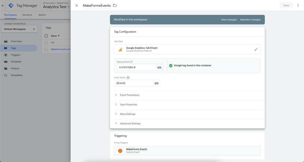 Custom Tag in GTM for MakeForms