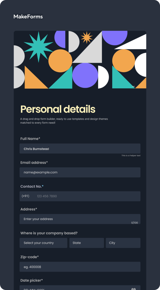 Step-form-mobile-ui