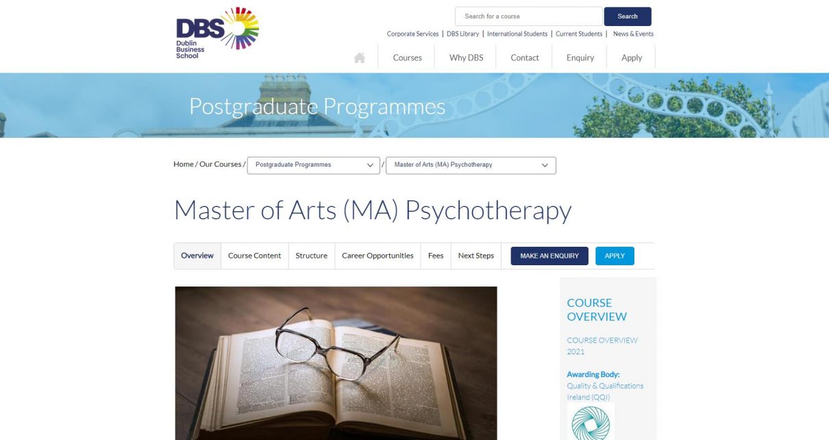 Masters In Psychotherapy - Dublin Business School